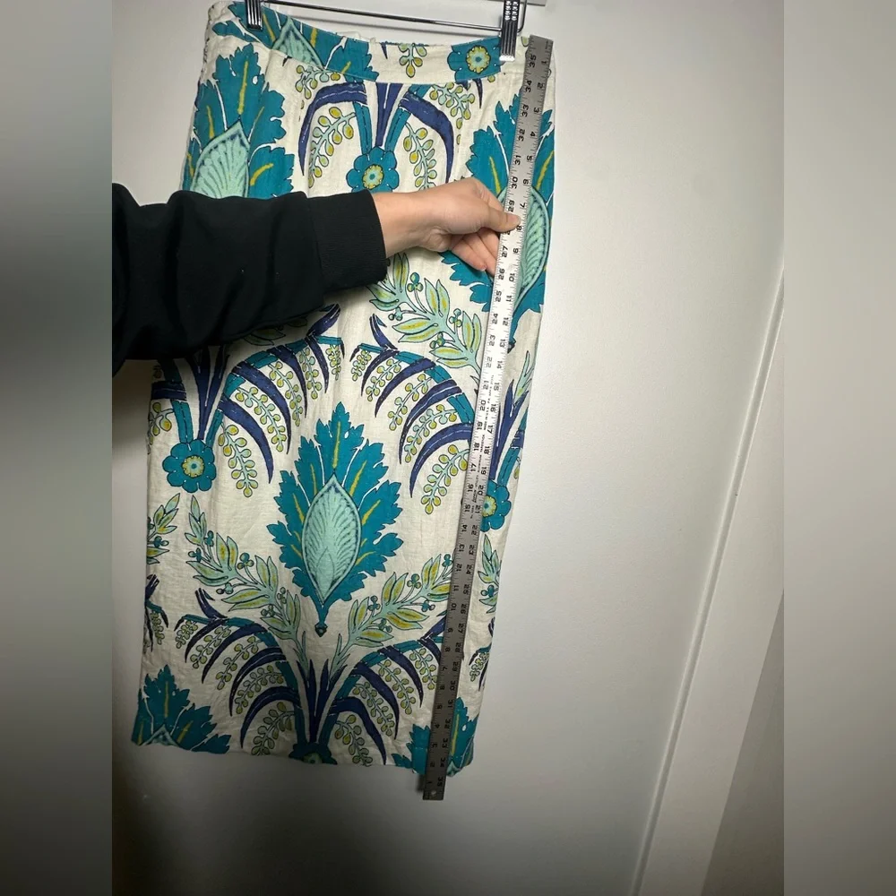Sundance Linen Paisley Cottagecore Midi Skirt Size 10 - Picture 11 of 14